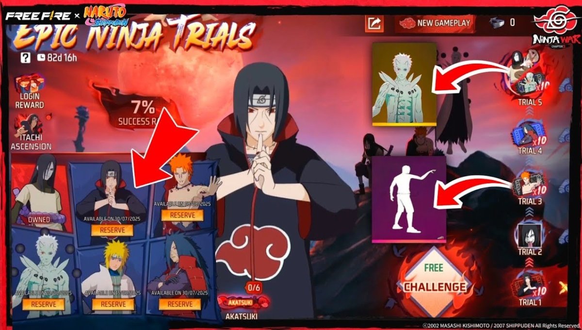 Free Fire x Naruto 2025