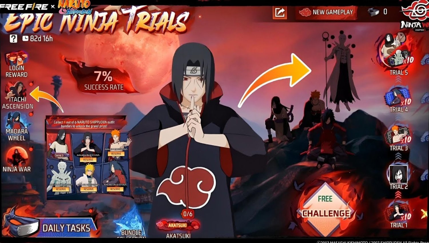 Free Fire x Naruto 2025