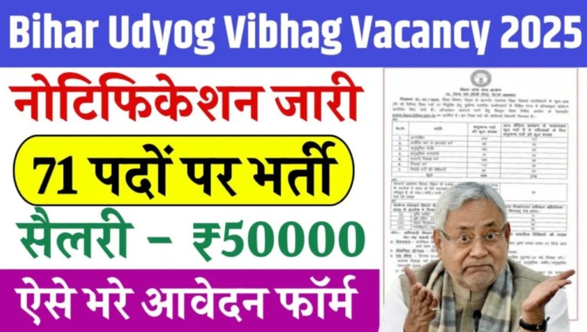 Bihar Udyog Vibhag Vacancy