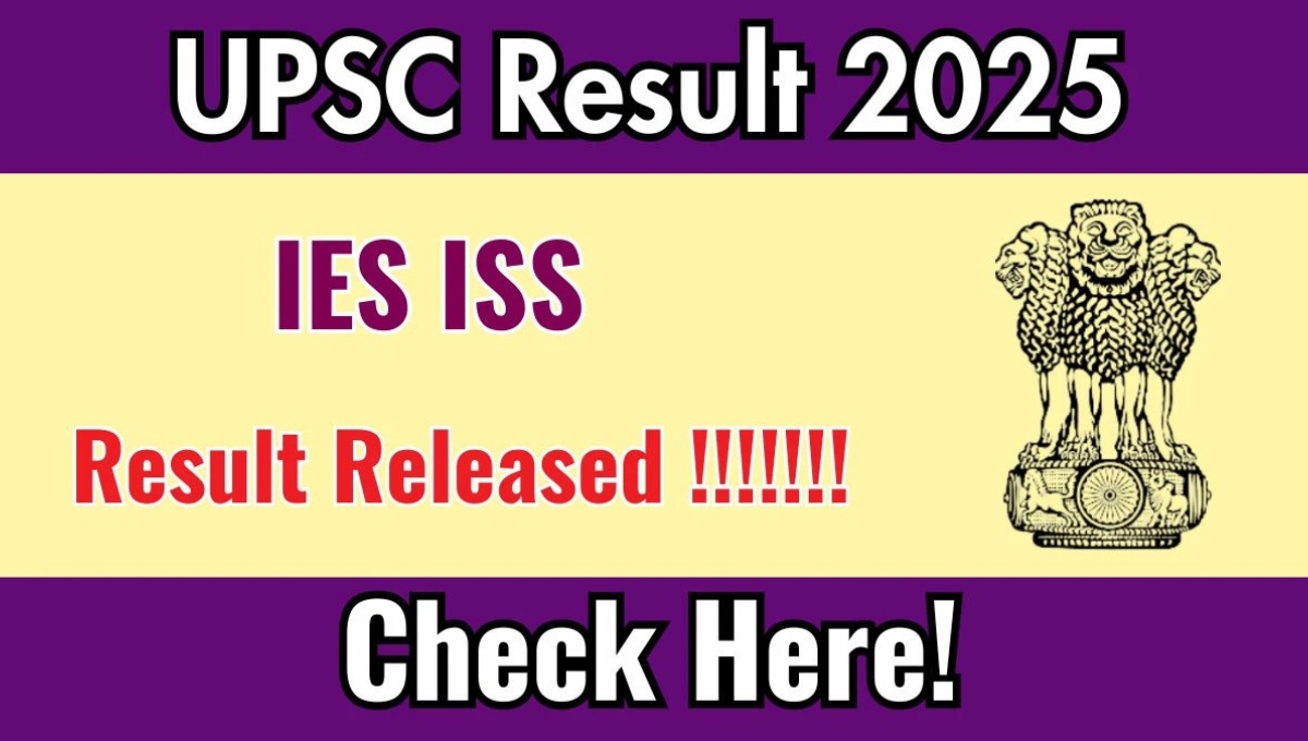 UPSC IES/ISS Final Result 2025: