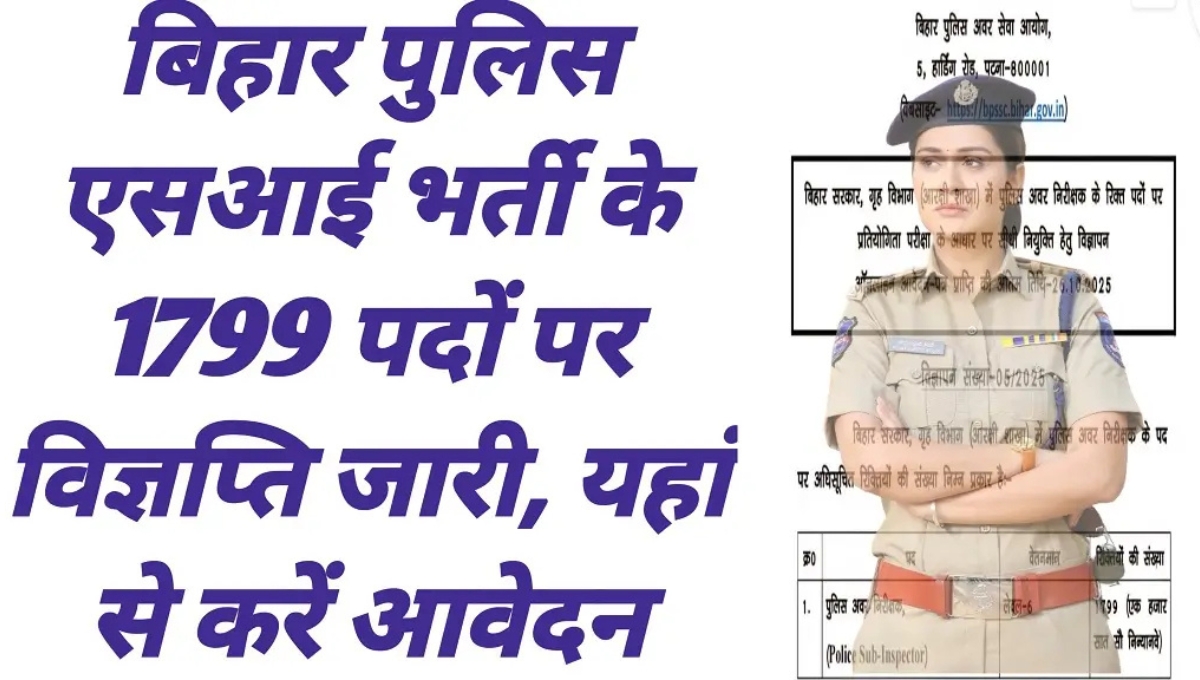 Bihar Police SI Recruitment 2025