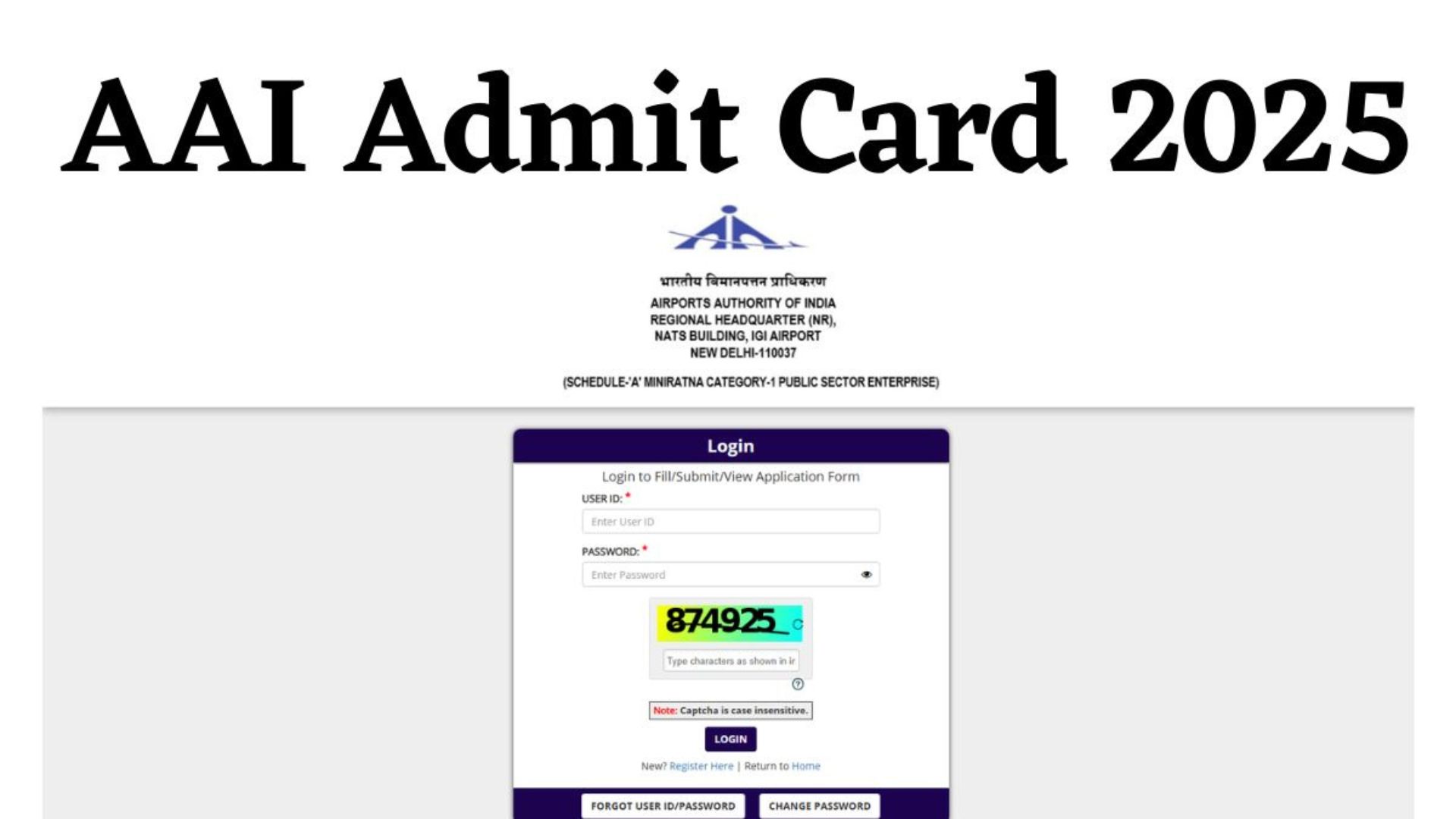AAI Senior Assistant Admit Card 2025